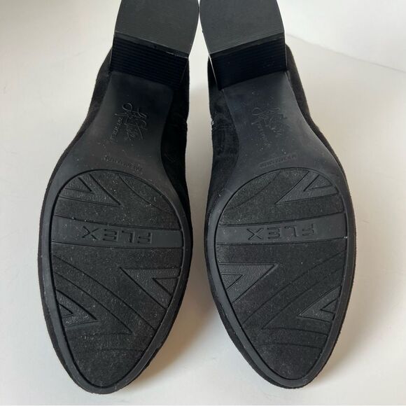 LifeStride Black Faux Suede Stretch Block Heel Comfort Ankle Bootie Boots SZ 9 - Picture 14 of 16